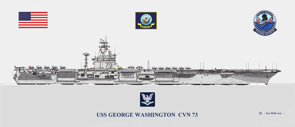 USS George Washington CVN-73 PO3 Insignia Print - Aircraft