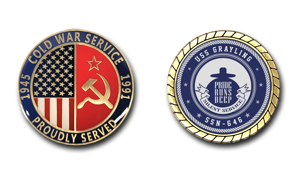 USS Grayling SSN646 Cold War Service Challenge Coin US Navy Cold War
