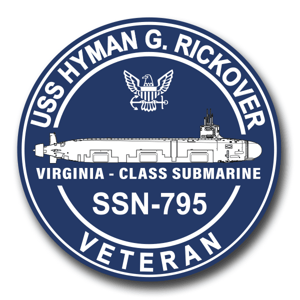 USS Hyman G Rickover SSN795 Silhouette Veteran Decal US Navy