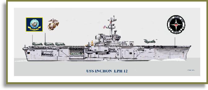 USS INCHON LPH-12 キャップ ミリタリー　海軍 USS INCHON LPH-12 HAT CAP USN NAVY SHIP IWO JIMA CLASS