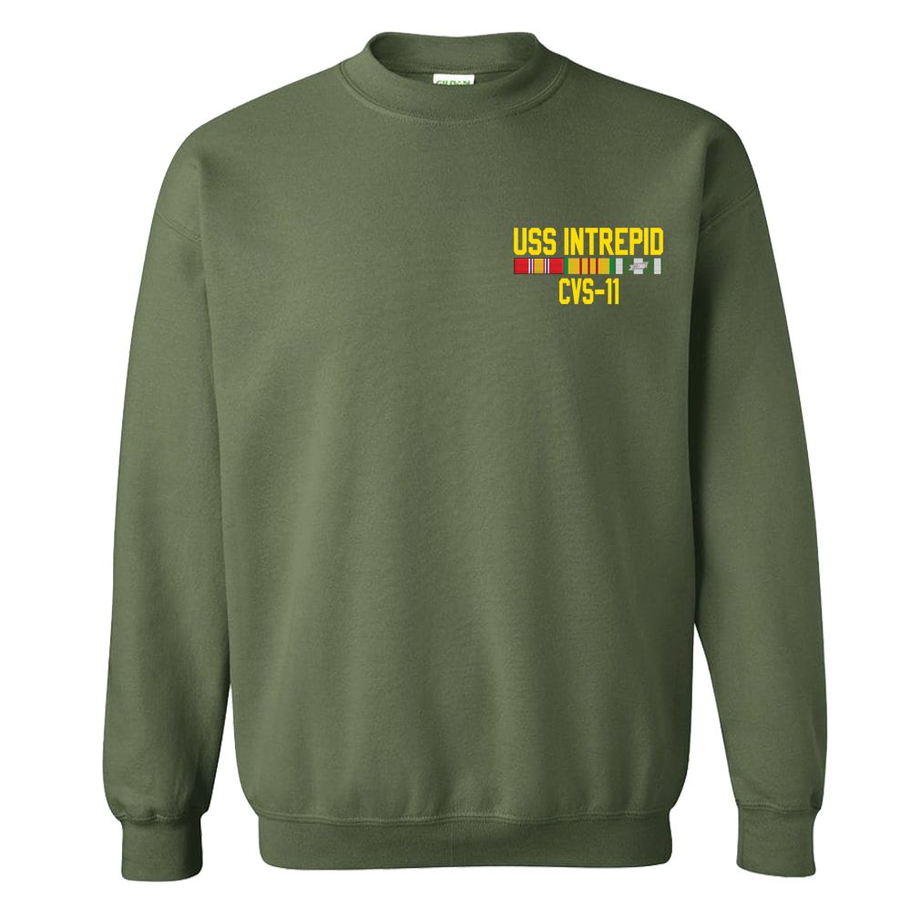 Sweatshirt Porte-avions USS Intrepid CVS-11 - Coupe Classique, 241 G - Cadeau Militaire, Vétéran, Fan D'histoire Navale