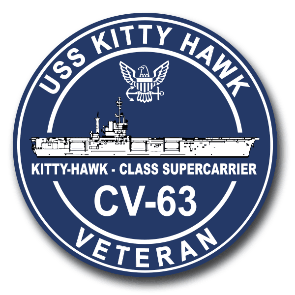 USS Kitty Hawk CV-63 Veteran Decal - US Navy Aircraft Carrier