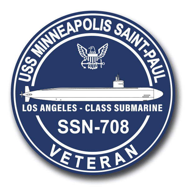 USS Minneapolis Saint Paul SSN708 Silhouette Veteran Decal US Navy