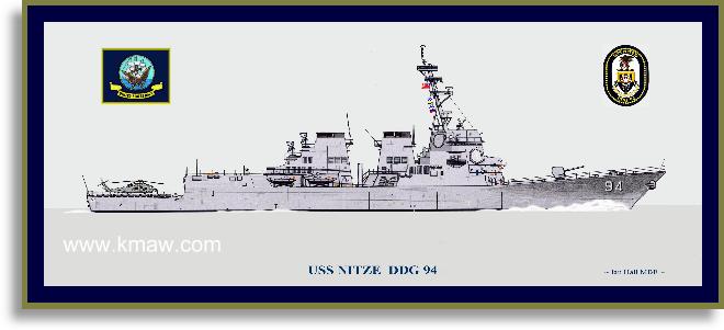 USS Nitze DDG-94 Print - Destroyers N-R - PriorService.com