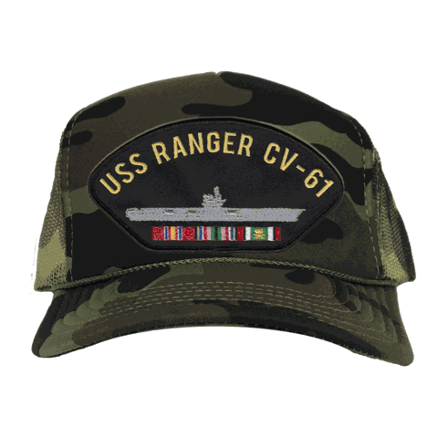 USS Ranger CV-61 Desert Storm Camo Mesh Ball Cap - US Navy Aircraft ...