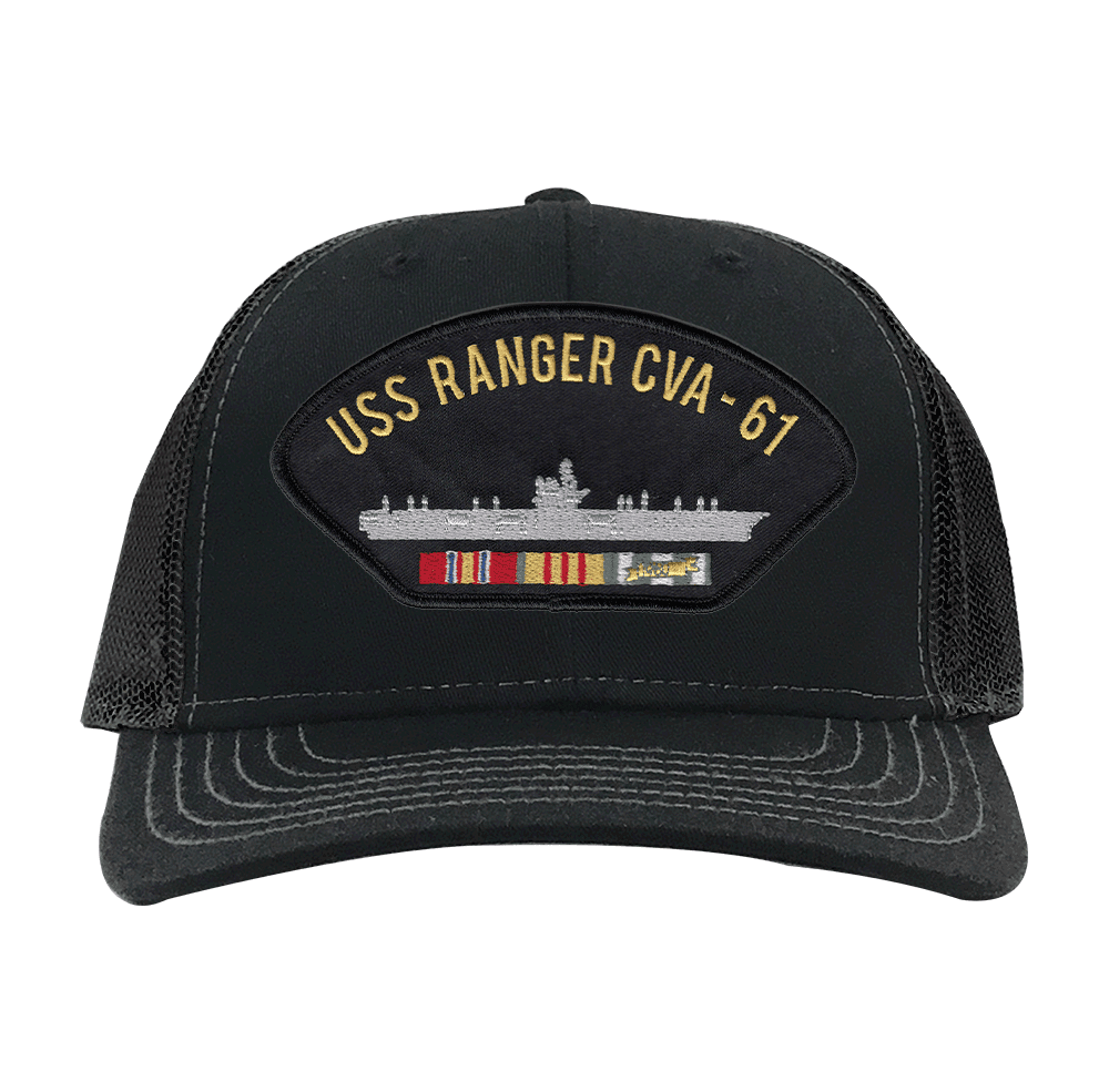 USS Ranger CVA-61 Vietnam Mesh Ball Cap - US Navy Aircraft Carrier ...