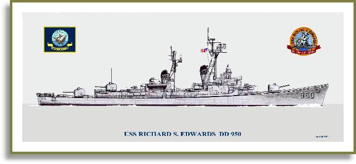 Mark With The Text \"USS Richard S. Edwards DD 950