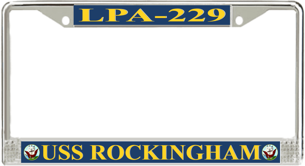 USS Rockingham LPA229 License Plate Frame U.S. Navy LPA Amphibious