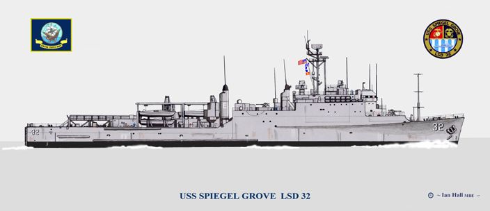 USS Spiegel Grove LSD 32 Ship Print - Amphibious S-Z - PriorService.com