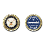 USS Texas SSN-775 Silhouette Veteran Challenge Coin US Navy
