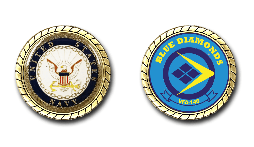 US Navy VFA-146 Blue Diamonds Squadron Decal - 3.8" Laminated Military Sticker, Made In USA
