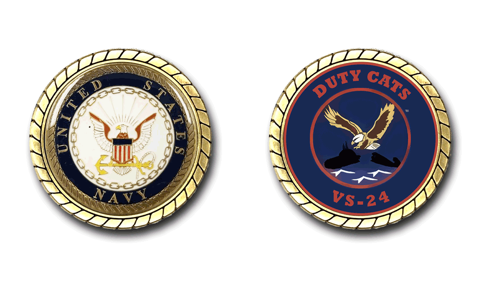 VS-24 Duty Cats US Navy Squadron Challenge Coin - US Navy Squadron 