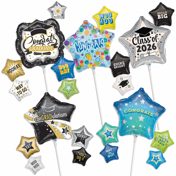 14" Graduation Mini Shapes PK20