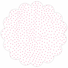 16" Light Pink Tiny Dots Scalloped Cellophane Sheets
