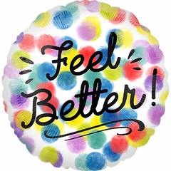 17" Feel Better Watercolor Dots Balloon