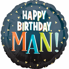 17" Happy Birthday Man Letters Balloon