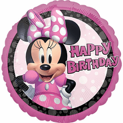 17" Minnie Mouse Forever Happy Birthday Balloon