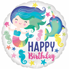 17" Sea life Happy Birthday Balloon