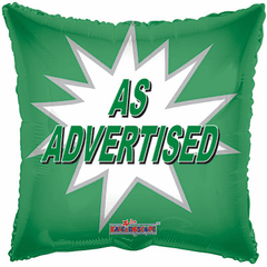 18" As Advertised Balloon