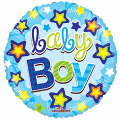 18" Baby Boy Stars Balloon
