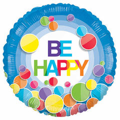 18" Be Happy Standard Balloon