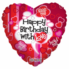 18" Birthday With Love Balloon