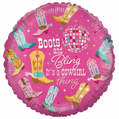 18" Boots and Bling Balloon