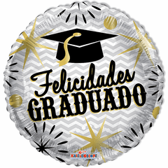 18" Felicidades Graduado Black and Gold