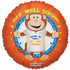 18" Get Well Monkey Balloon
