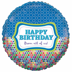 18" Happy Birthday From All Of Us