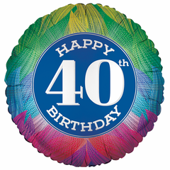 18" HBD 40th Balloon