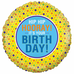 18" Hip Hip Hooray It's Your Birthday