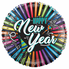 18" HNY Party Hat Balloon