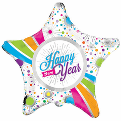 18" HNY Rainbow Balloon