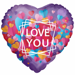 18" Love Split Hearts Balloon