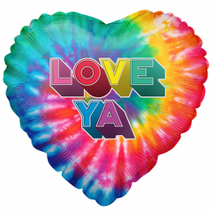 18" Love Ya Tie Dye Balloon