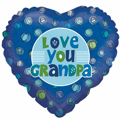 18" Love You Grandpa Blue Balloon