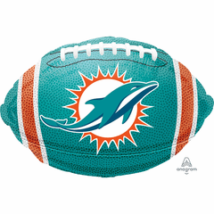 18" Miami Dolphins Football Shape Balloon