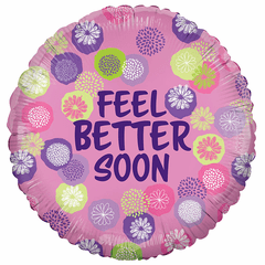 18" Pink Floral Feel Better Soon