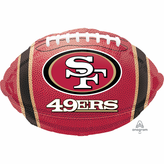 18" San Francisco 49ers Football Shape Balloon 