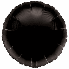 18" Solid Black Metallic Balloon