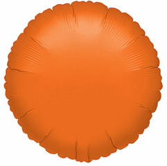 18" Solid Orange Metallic Balloon
