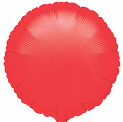 18" Solid Red Metallic Balloon