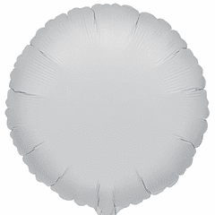 18" Solid Silver Metallic Balloon