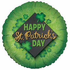 18" St. Patrick's Gold Script Balloon