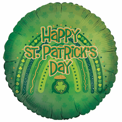 18" St. Patrick's Green Rainbow Balloon