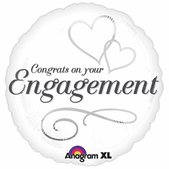 18" Two Hearts Engagement Balloon