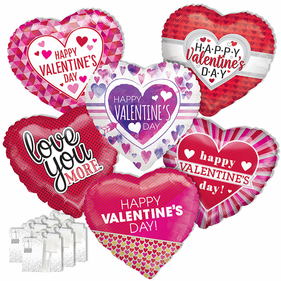 18" Valentine & Love Balloon Assortment