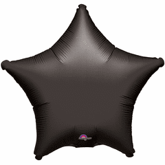 19" Solid Black Metallic Star Balloon