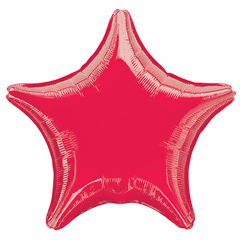 19" Solid Red Star Balloon